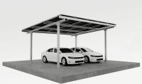 Basic-Solarcarport V2.0 silber 2 Stellplätze