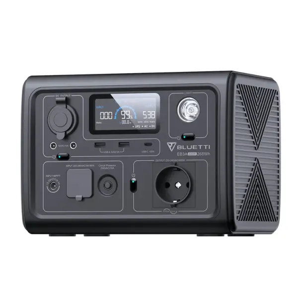 BLUETTI EB3A Tragbare Powerstation 600 W 268 Wh grau